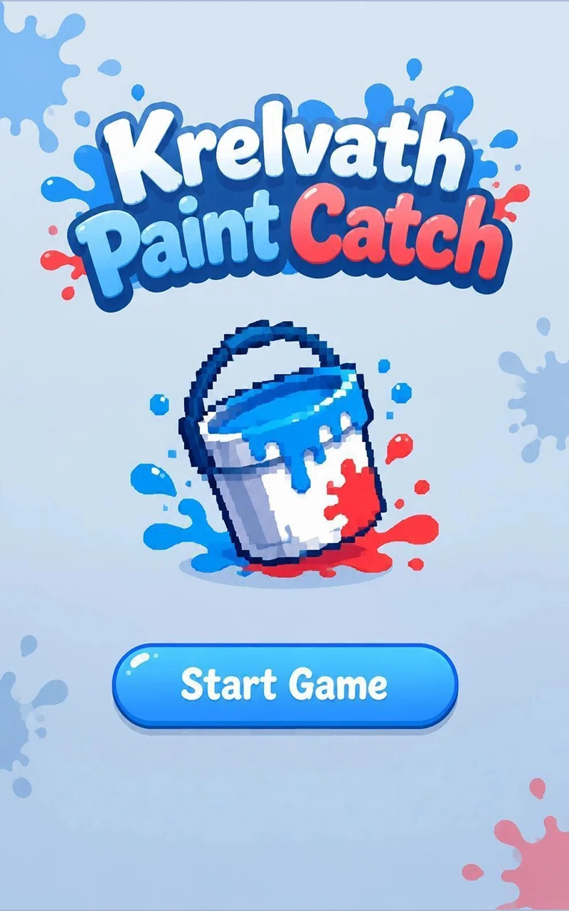 Krelvath Paint Catch gameplay - pixel canvas