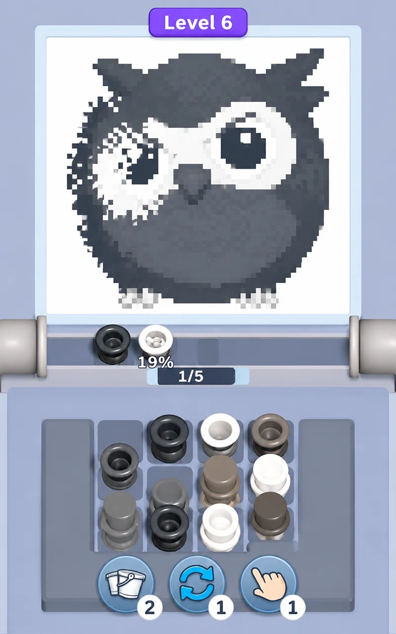 Krelvath Paint Catch gameplay - bead grid